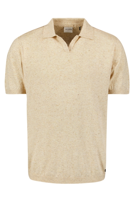 NO-EXCESS pullover short sleeve polo v melang